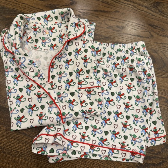 Roller Rabbit Christmas Merry Monkey Polo Pajamas - Picture 9 of 10